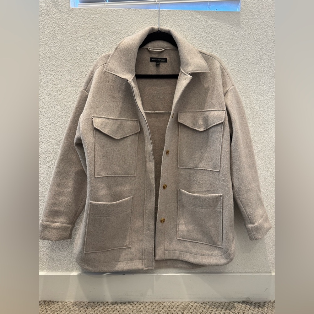 Banana Republic 4 Pocket Shacket Button-up Shirt Jacket Oversized Small
